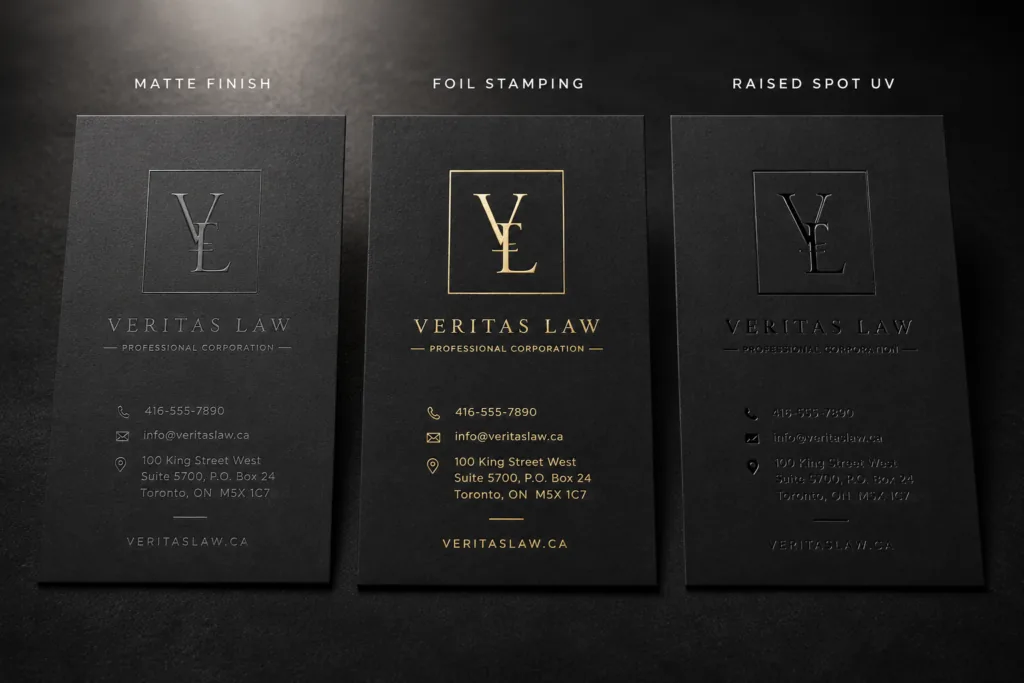 Professionally printed business cards